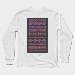 Set of geometric seamless patterns Long Sleeve T-Shirt